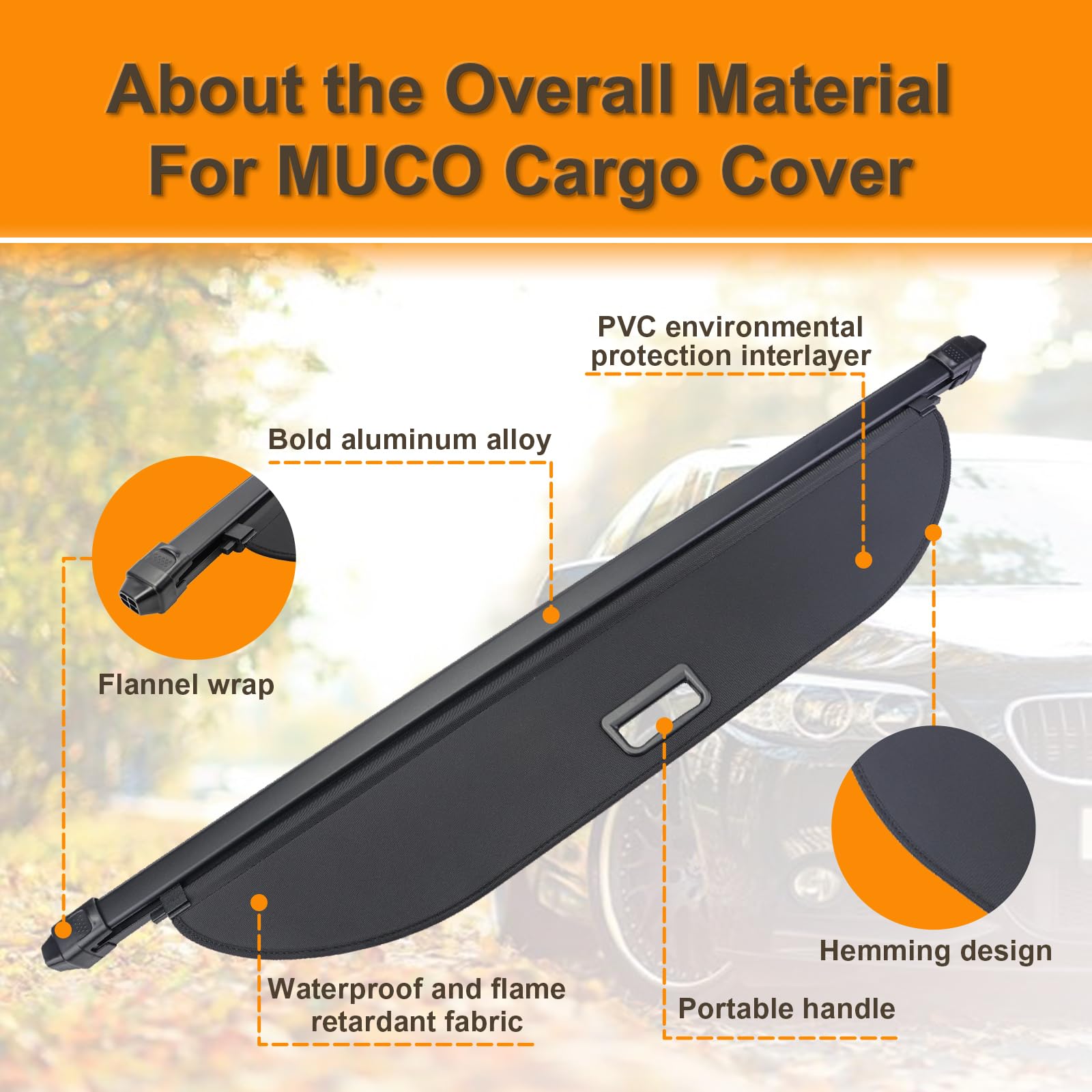 Amazon.com: MUCO New Cargo Cover Compatible with Lincoln MKX 2016